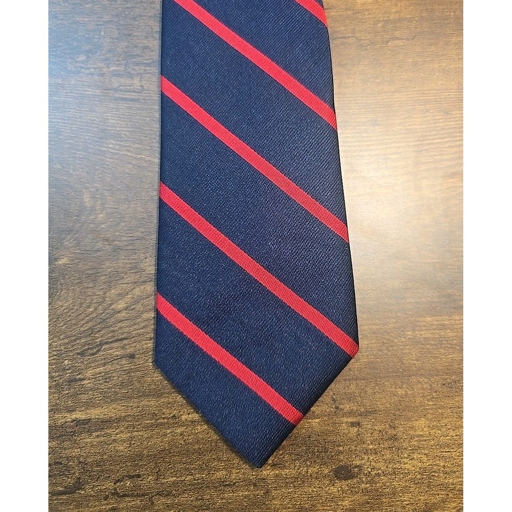 Vintage Gant 100% Silk Repp Tie Blue & Red 3.375 In X 58 In